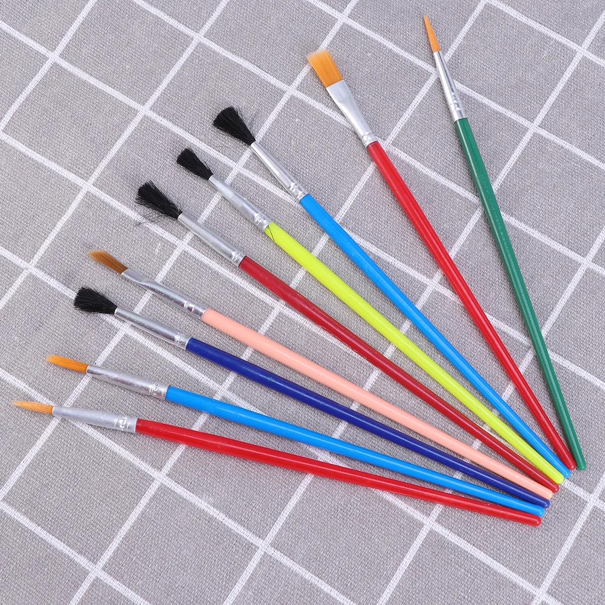 

16pcs Painting Brush Set Sponge Art Tools Assorted Sizes For Diy Crafts Water-Absorbing Eva Heads Wooden Handle Kids Painting
