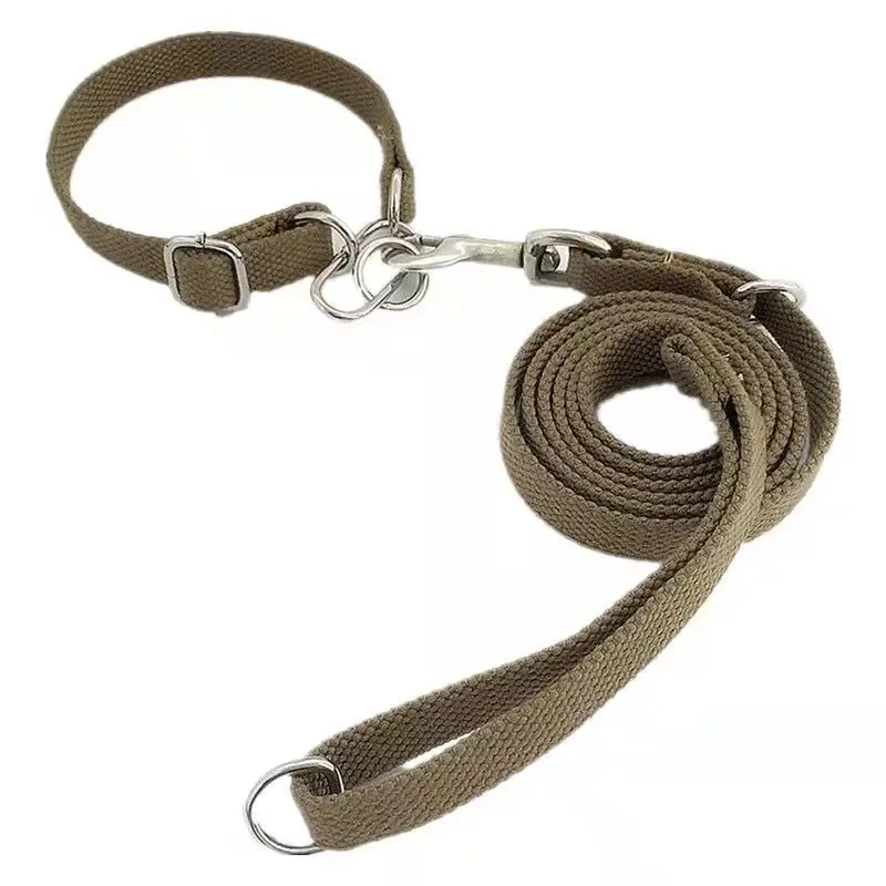 Durable Cotton Webbing Dog Collar and Leash Set Three Ring Greyhound Collar Whippet Dog Collar For Dogs Dog Accessories