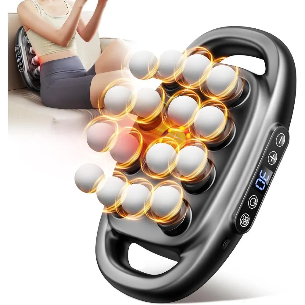 

16-Head Massage Gun Set, Deep Tissue Percussion Massager with 3 Modes & 30 Intensities,Quiet Muscle Massage Gun for Back,Shoulde