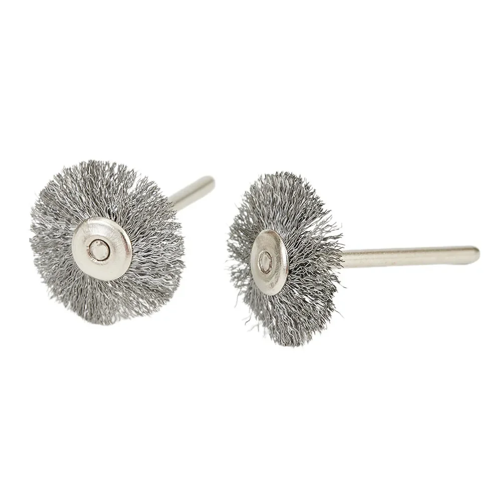 9 unids/set 25mm de diámetro cepillos de alambre de pulido taladro de acero inoxidable herramientas de molienda rotativas herramienta rotativa eliminación de óxido pulido