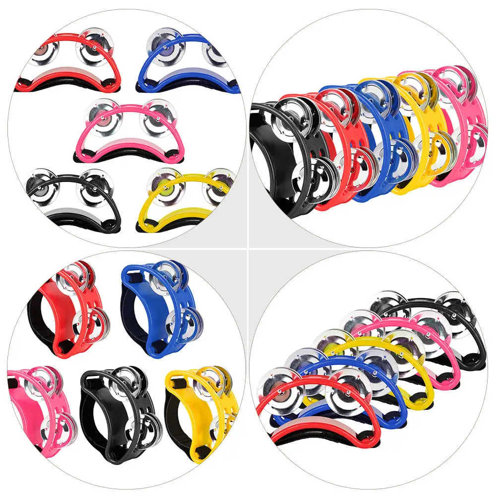 Foot Bell Tambourine Musical Instrument for Music Enlightenment Stage Performance Accompaniment Prop Foot Shaking Bell
