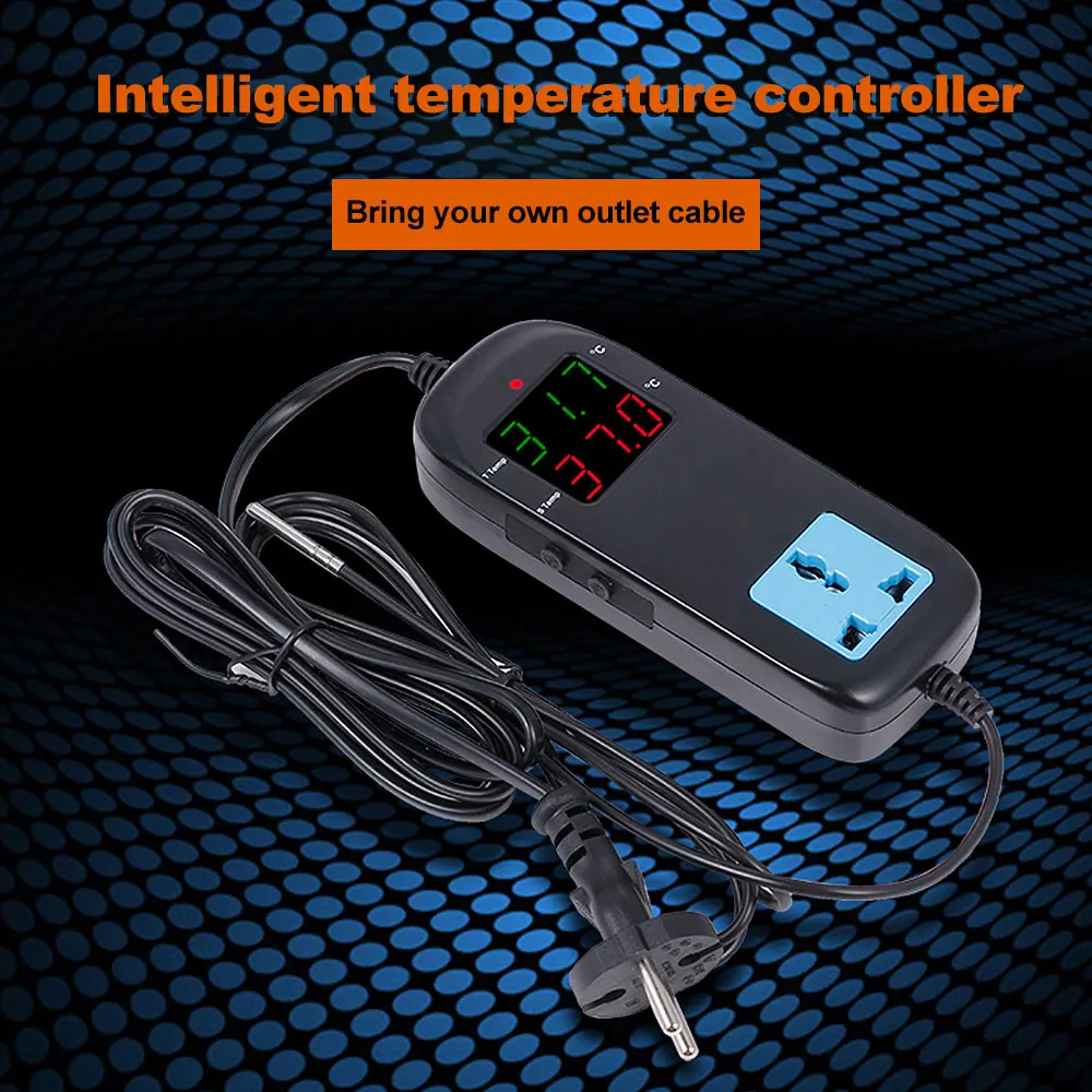 MH-2000 Digital Temperature Controller Build in Outlet 2200W 220V 10A Thermostat Controller for Reptile Freezer Greenhouse