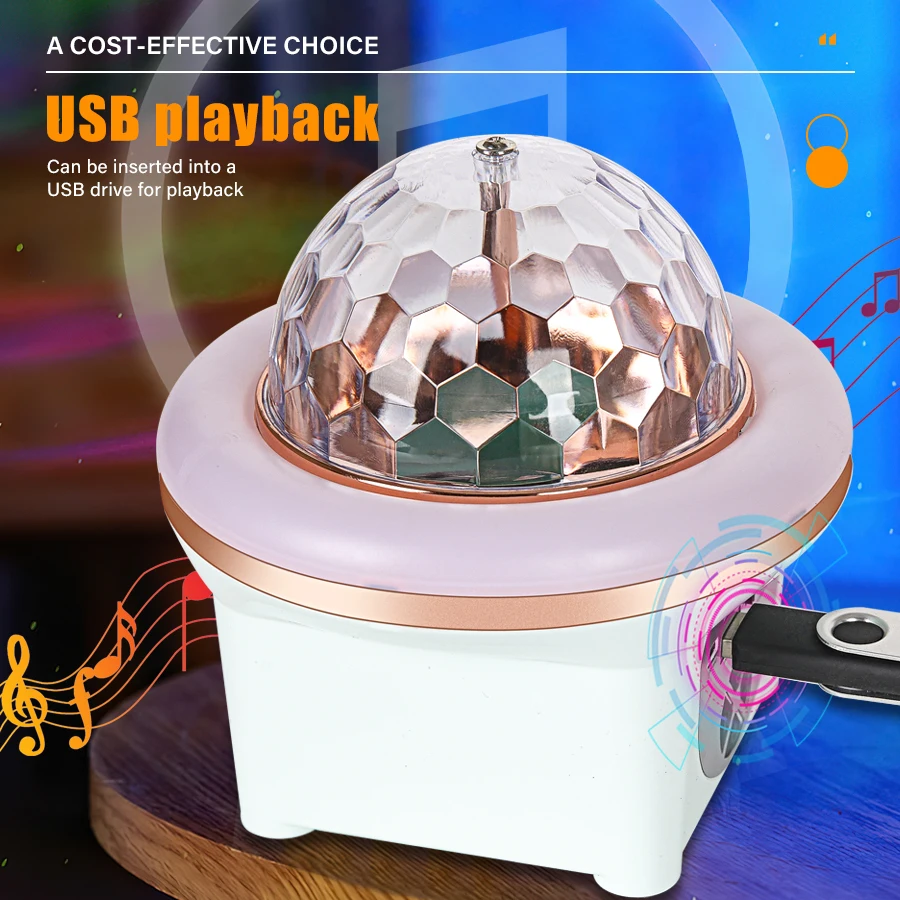 NEW Stage Light Star Galaxy Projector With Bluetooth Music Player USB Rechargeable Colorful Atmosphere Light For Bar Party