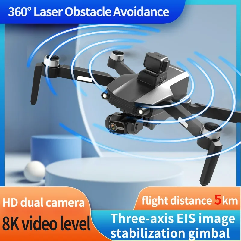 Professional M218 GPS RC Drone 8K Dual Camera Gimbal Brushless Motor 3Axis Anti Shake Obstacle Avoidance Quadcopter 3KM Toy Gift