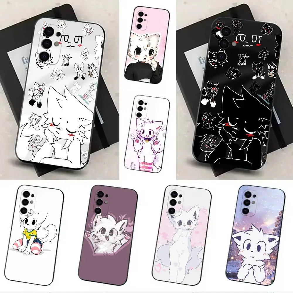 cute Silly cat Boykisser Cat Phone Case Soft Black Case For Samsung S24,S30,S21,S23,S22,S20,Ultra,S25,Plus