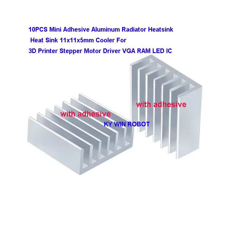 10pcs Computer Cooler Radiator Aluminum Heatsink Heat sink for Electronic Chip Heat dissipation Cooling Pads 11*11*5mm