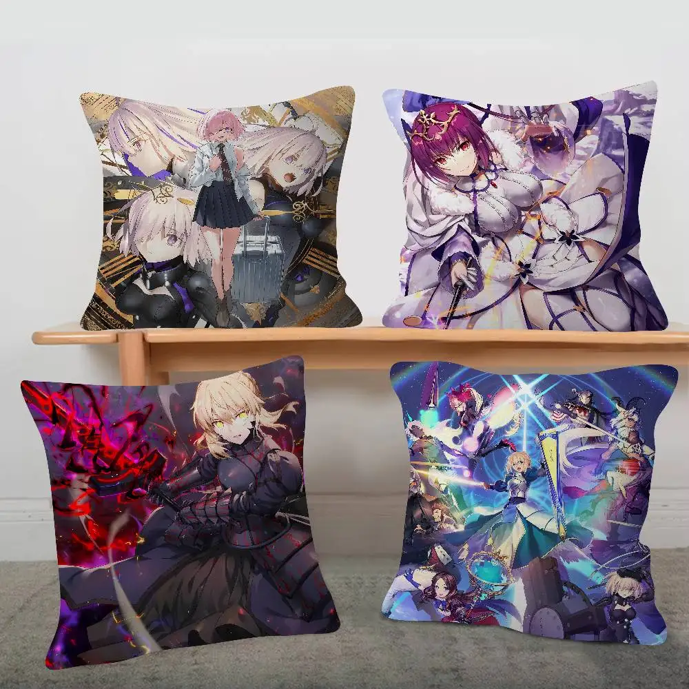 Game F-Fate G-Grand Order Cushion Office Cushion Pillowcase Car Cushion Cover45X45CM Lumbar Pillowcase Sofa Pillowcover