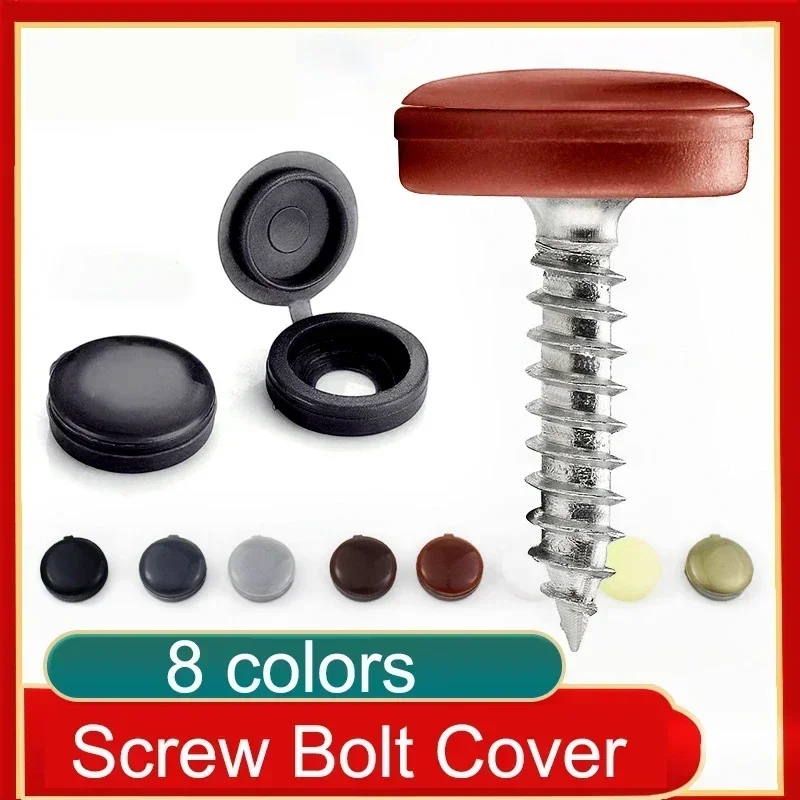 

10/100pc Practical Screw Bolt Cover Cap Plastic Self-Tapping Screw Decorative Cover Nut Bolt Protective Cover Furniture Hardware