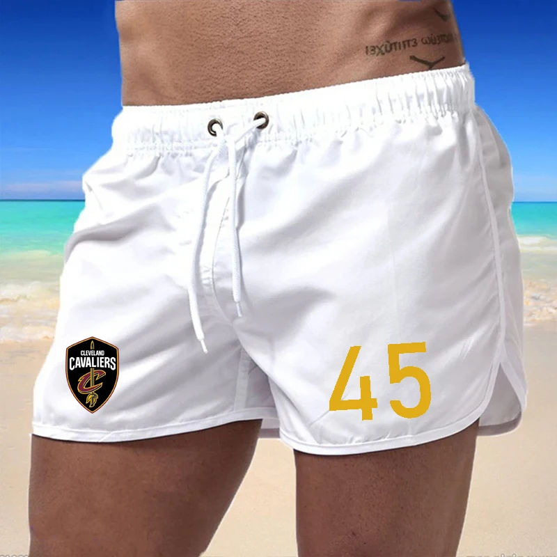 Pantalones cortos de verano para hombre, bañadores de secado rápido, traje de baño transpirable con cordón y bolsillos, pantalones deportivos para surfear en la playa