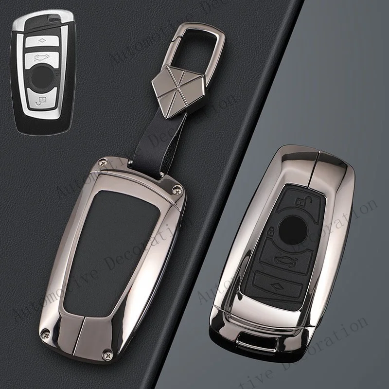 Z+ Zinc Alloy Leather Car Key Case Cover For BMW X3 X4 X5 F10 F15 1 2 3 4 5 6 7 M5
