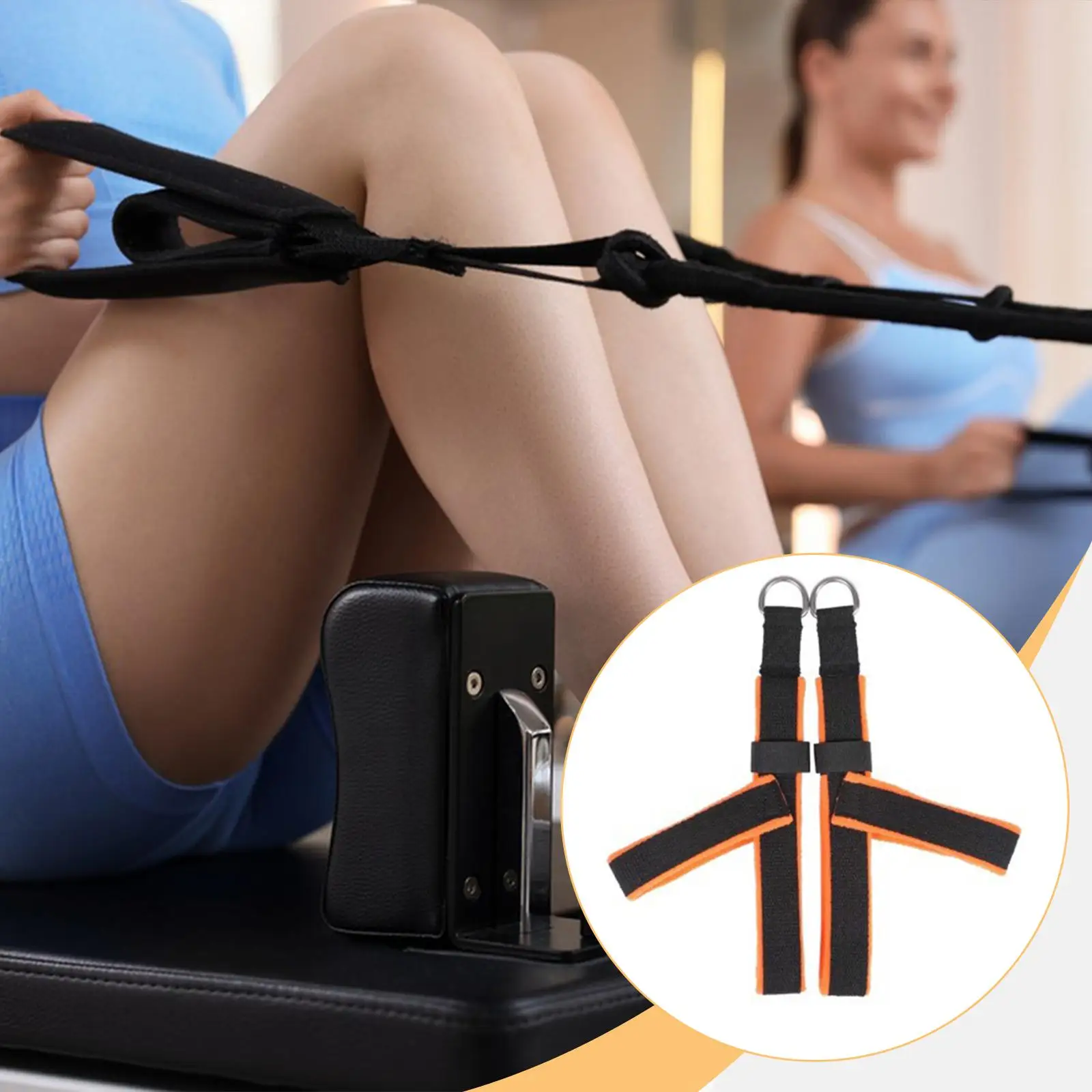

Y Shaped Pilates Ankle Strap Fitness Strap Multi Purpose Exercise Band for Pilates Yoga and Cable Machine Training