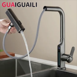 Bathroom faucets，No Need To Plug in Power LED Temperature Display Faucet Kitchen Faucet Modern Style Sink Faucet for Kitchen