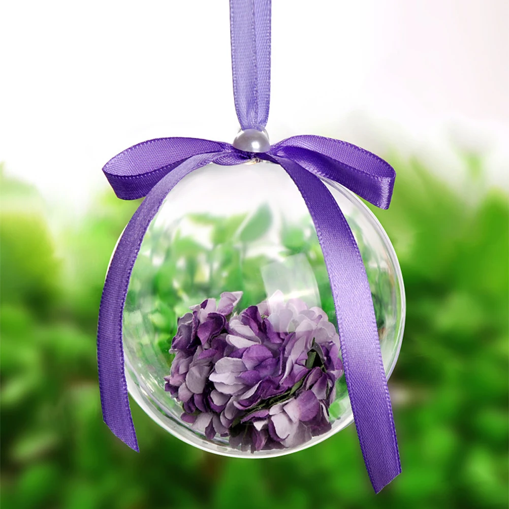 

5 Pcs/Pack Plastic Ball Christmas Decoration Banquet Decorations Clear Spheres Refillable Baubles Decorate Hollow Party