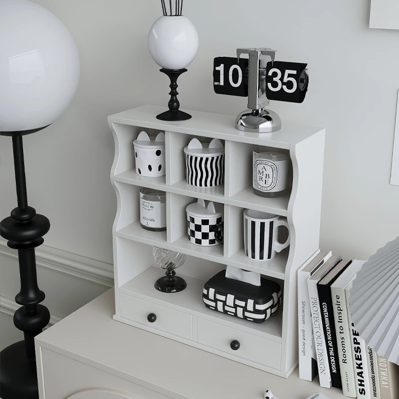 Porta-copos de madeira maciça, rack de treliça Duobao, rack de armazenamento de copos de marca de café, rack de exibição de mesa, rack de parede de cozinha.