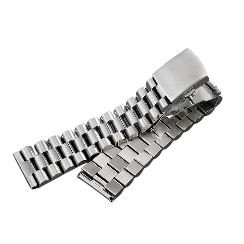 18mm 20mm 22mm Solid Stainless Steel Watch Band Strap Bracelet Flat  Fits For Rolex SKX OMG Jubilee President Watch