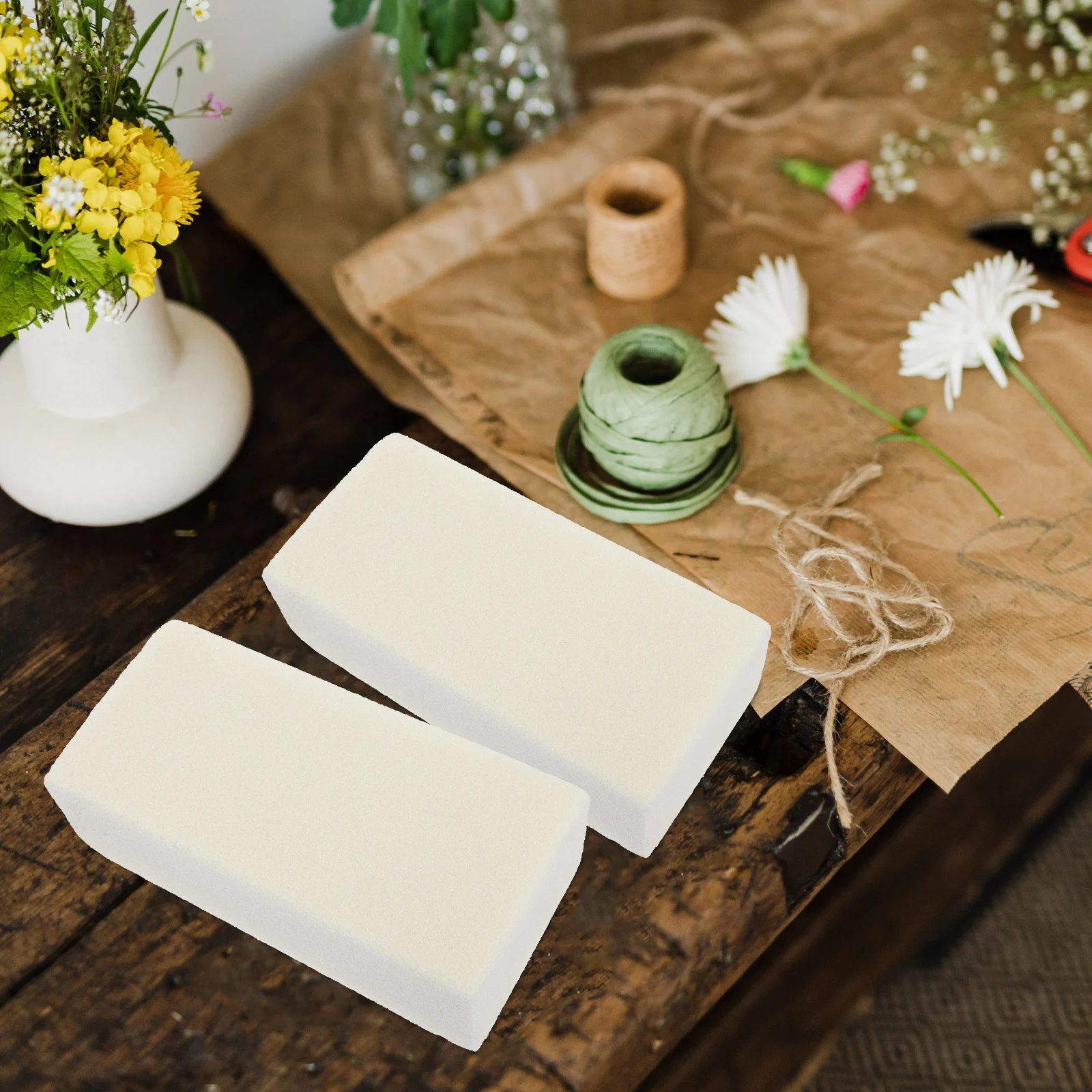

5pcs Dry Floral Foam Rectangular Flower Mud For Diy Flower Arrangement Supplies Wedding Decor Lightweight Floral Bases Blocks