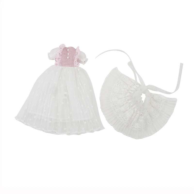Outfit voor ijzige dbs Blyth pop Kanten jurk elegant en schattig pak 1/6 bjd ob24 anime meisje