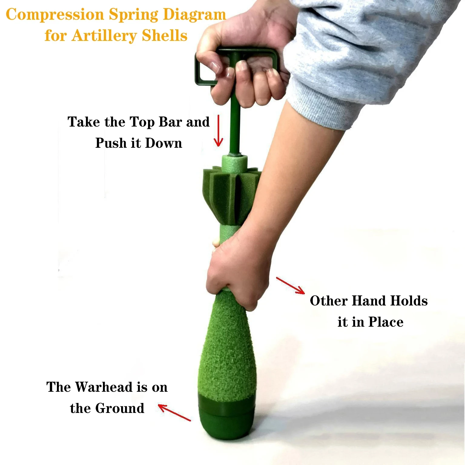 Airsoft Mortar Model Can be Fired Over a Long Distance, Smoothbore Gun Turret Pro-jectile Mortar, Tactical Grenade Model