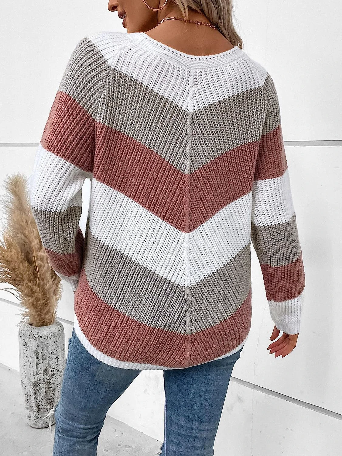 Colorblock Raglan Sleeve Sweater