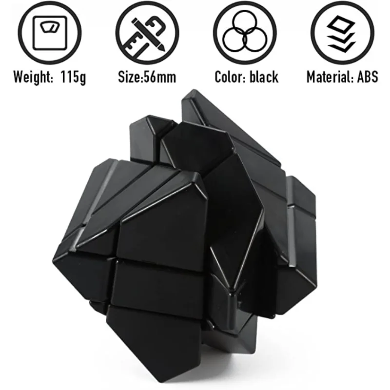 Ghost Cube 3x3 Speed Stickerless Puzzle Smooth Corner Turning with New Anti-Pop Structure