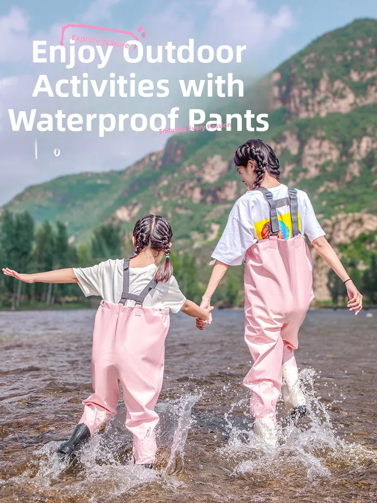 

Waterproof Overall Rain Suit with Boot Straps for Seood Gathering And Fiing Outdoor Activities Full And f Body Protection