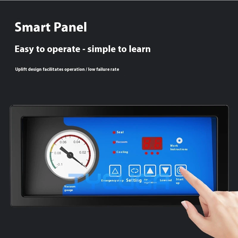 Камерный вакуумный упаковщик 180 Вт, вакуумная упаковочная машина из нержавеющей стали, сухой и влажный порошок, запечатывание пищевых продуктов для домашних продуктов, мяса, маринадов