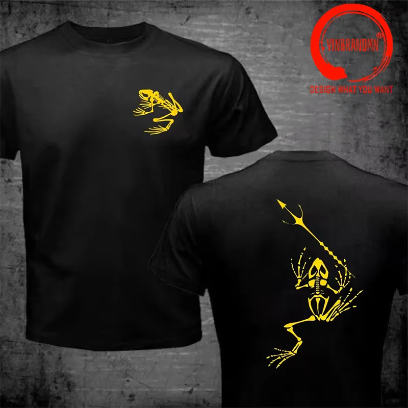 Funny Custom Design USMC Naval Frog T-Shirt 100% Cotton O-Neck Short Sleeve Summer Casual Mens T Shirt Man Streetwear Tee Shirt