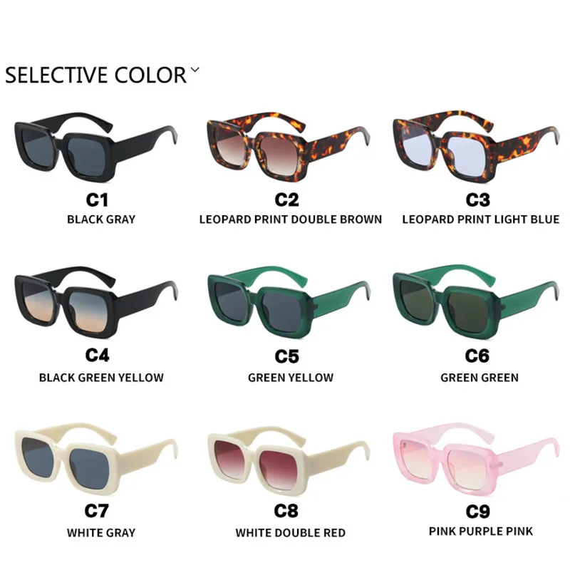Luxury Brand Designer Square Sunglasses Women For Men Fashion Popular Classic Vintage Sun Glasses Punk Outdoor Driving Eyewear