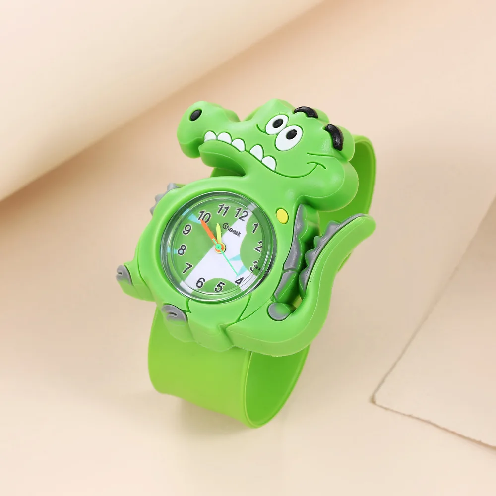 Children's Cute Cartoon Animals Styles Electronic Watch Kids Clap Bracelet Clocks Toys Boys Girls Watches Gift