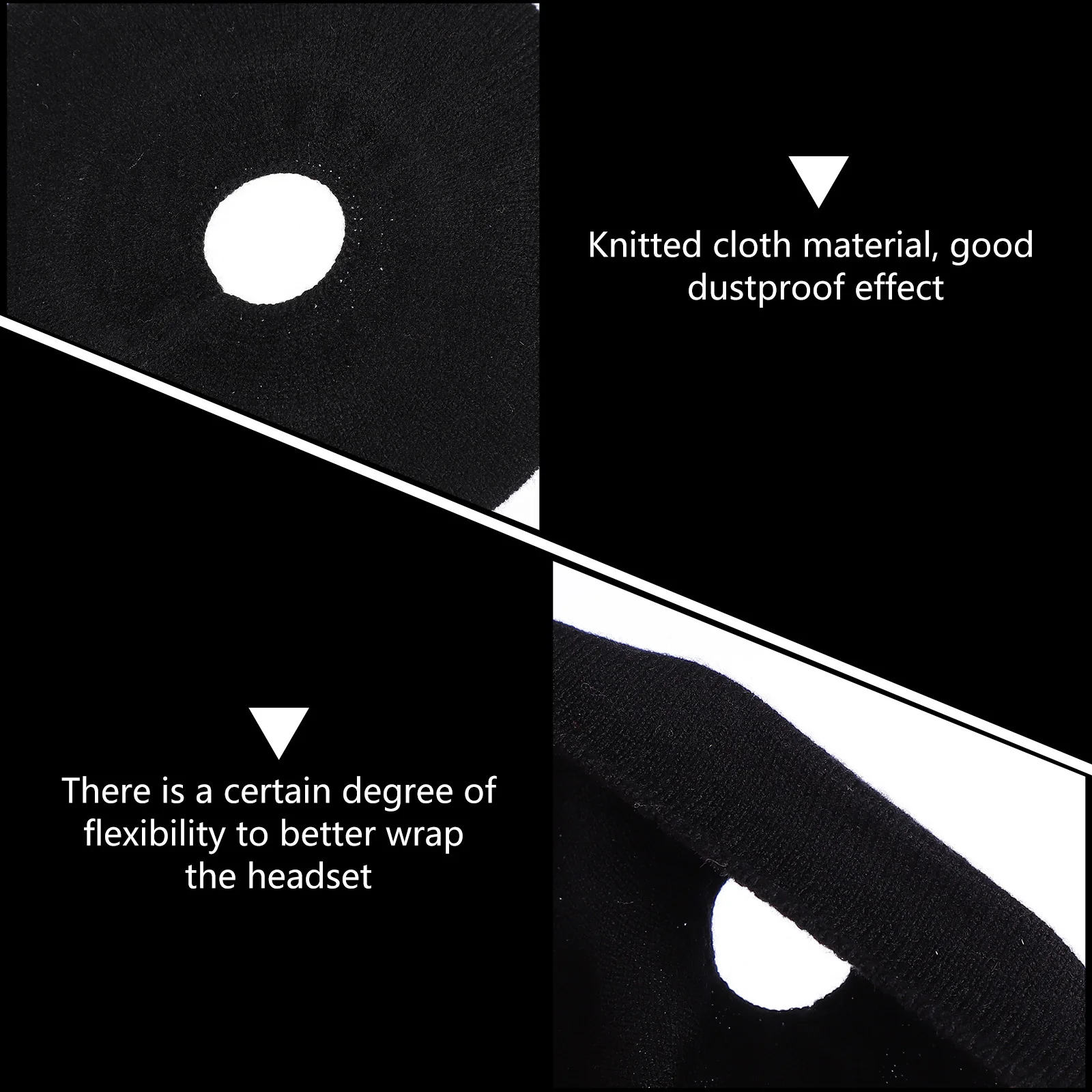 

1 Pair Knitted Earphone Dust Covers Reusable For Head Band Type Practical Durable Earphone Accessories Protective Covers