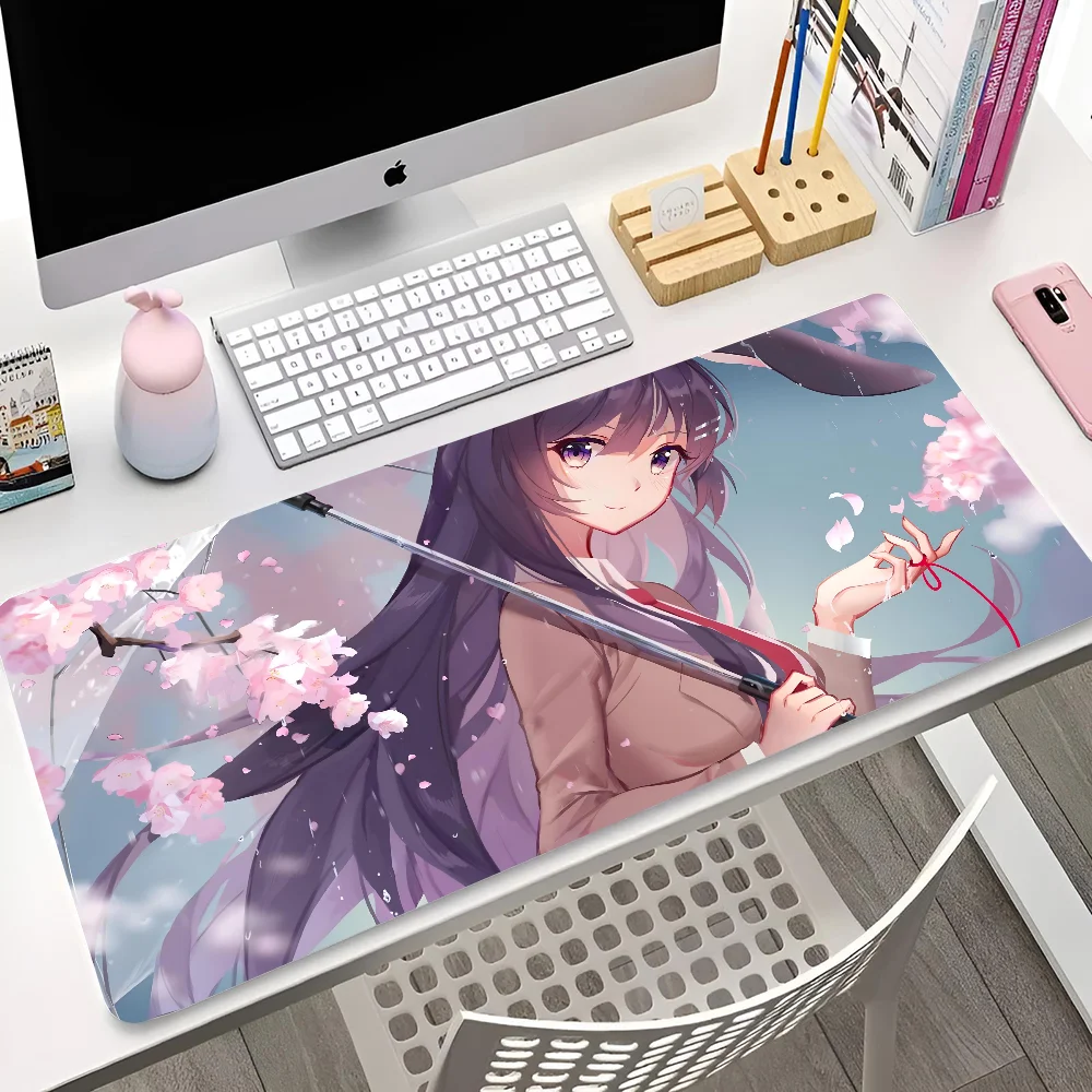 1PC Hot Cute Anime Girl Mai-senpai Non-slip Mouse Pad Suitable For Office Computers Laptops E-sports Game Desk Mats XXL Keyboard