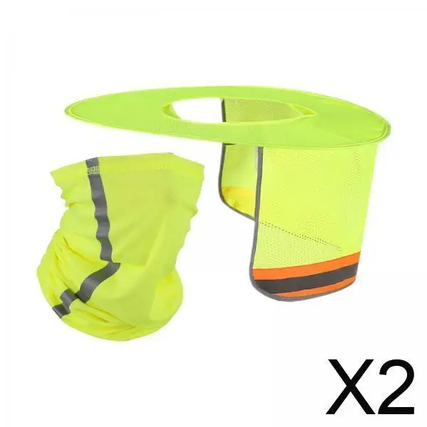 안전모 햇빛 가리개 높은 가시성 PP 선쉴드 풀 브림 통기성 반사 스트립 커버 건설 현장용