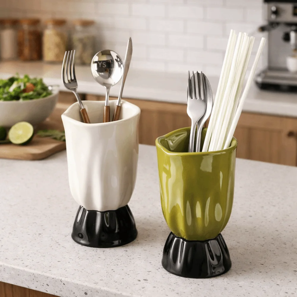 

Органайзер для хранения палочек для еды из керамики нестандартной формы, большой емкости, с дренажем, разборный, для кухни