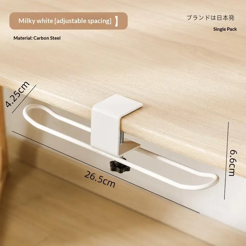 New Adjustable Desk Hook Rounded Corner Carbon Steel Backpack Holder Easy Install No-Drill Multipurpose Hook Office Supplies