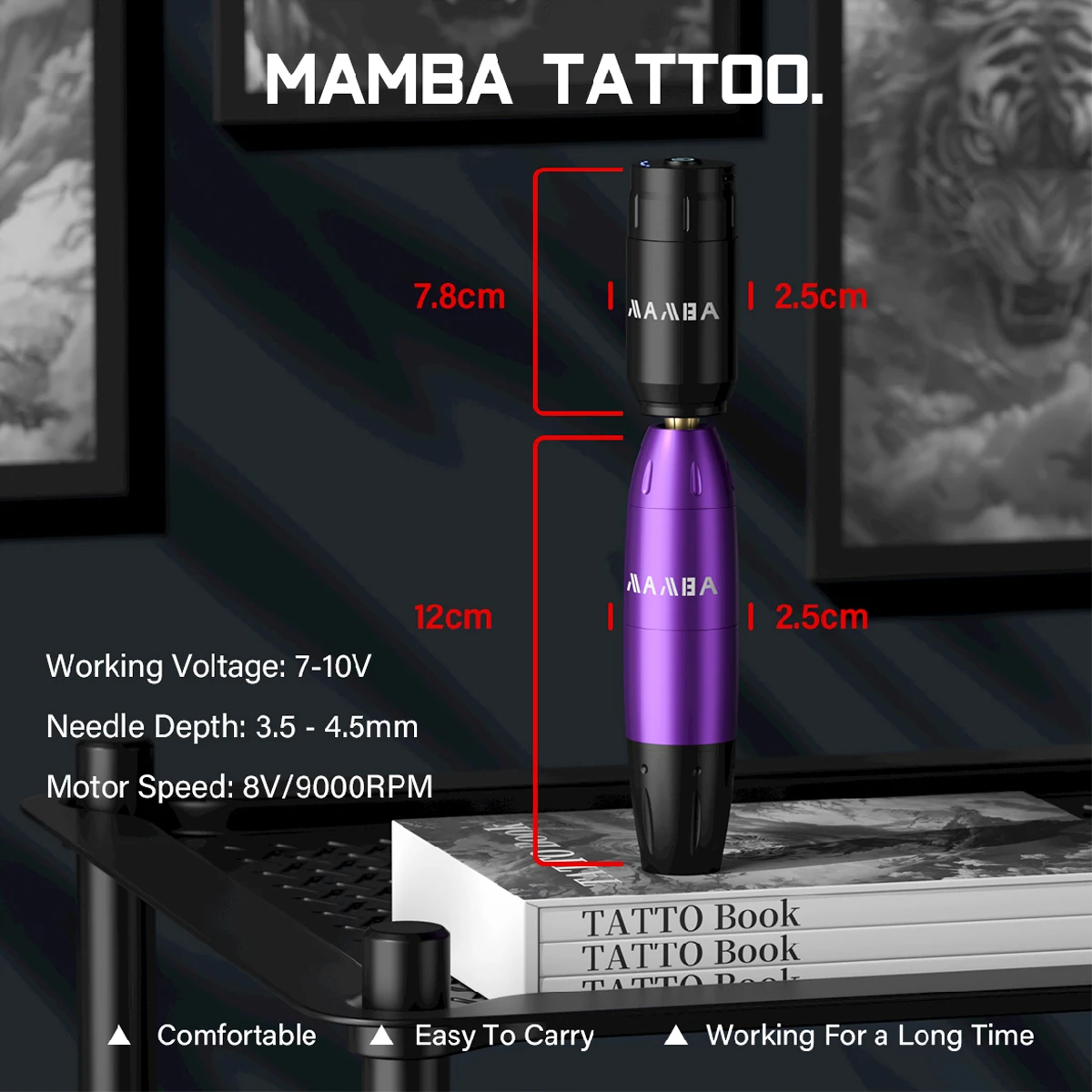 Wireless Tattoo Machine Kit  Tattoo Pen with 1200 MAh Large Capacity Battery For Body Art Permanent Makeup Tattoo Gun Set