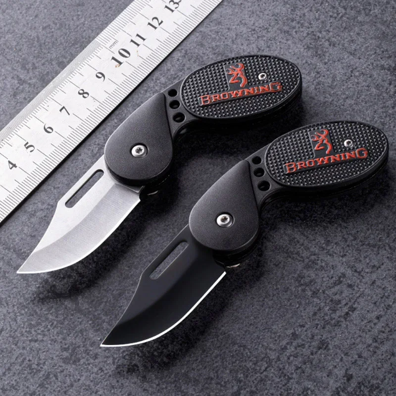 

Stainless Steel Mini Folding Knife Outdoor Camping Survival Tool EDC Portable Keychain Carrying Knife Fruit Peeler Pocket Knife