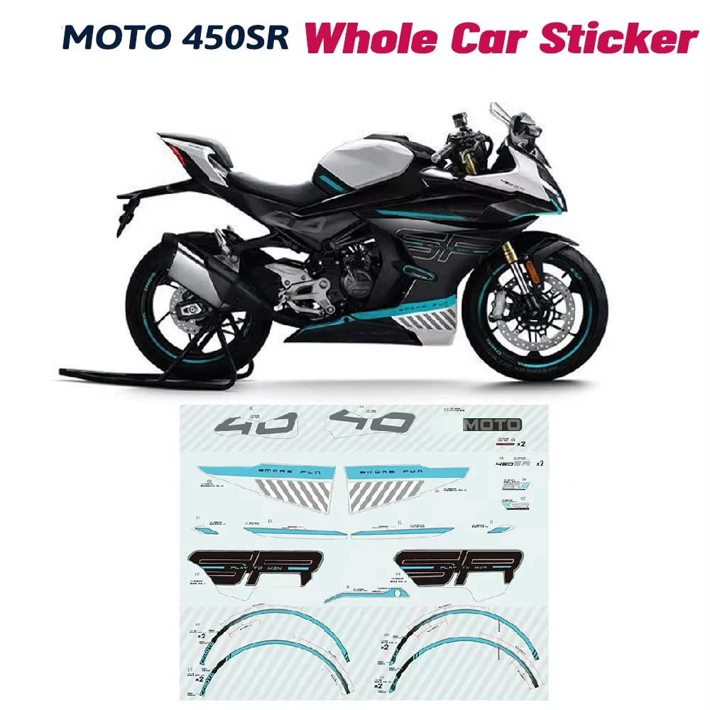 For CF 450SR Suitable for 450SR Original Factory Decal Star Black Car Decal CF400-6 Motorcycle Body Print Decal