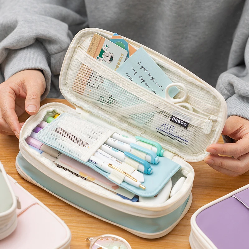 Large Capacity Pencil Case for Student Kawaii Cute Pencil Bags Pens Case School Supplies Stationery Pencil Bags Box Pencil Pouch