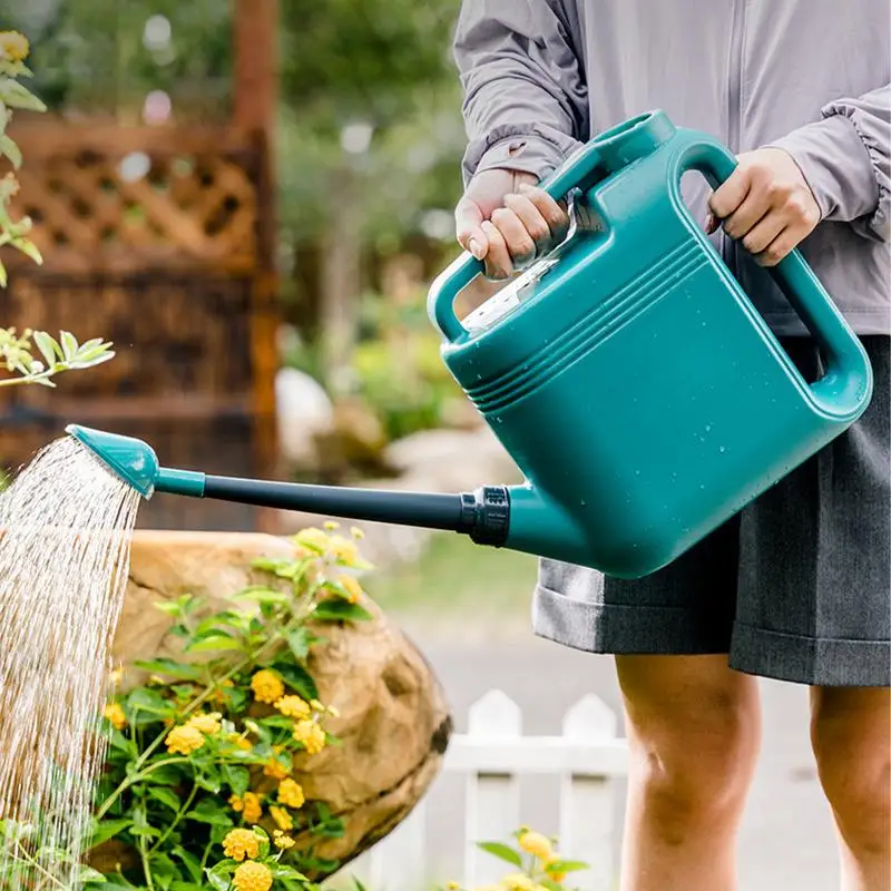 Watering Can With Two Handles And Shower Head Leak Free Large Garden Flower Watering Can For Outdoor Plants Supplies 2024