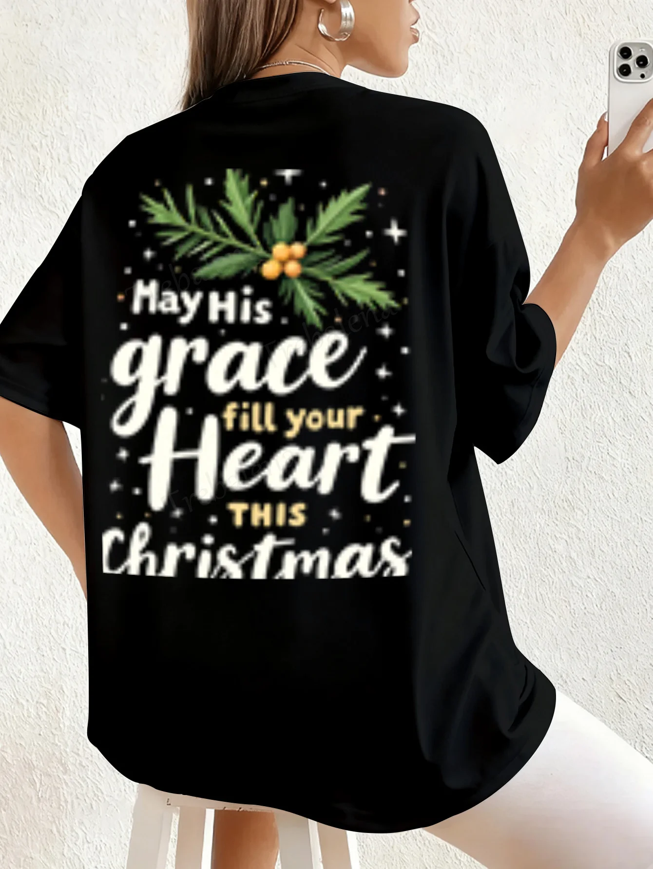 Camiseta de mujer Christmas Grace Camiseta para mujer - Estilo festivo fiel