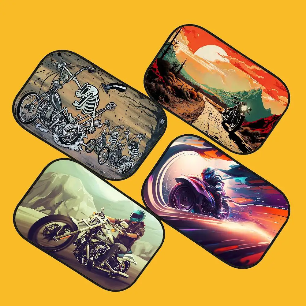 

Художественный мультяшный мотоциклетный автомобильный солнцезащитный козырек, защита от ультрафиолета, электростатическая адсорбция, солнцезащитный козырек на окно автомобиля для детей, универсальная автозанавеска