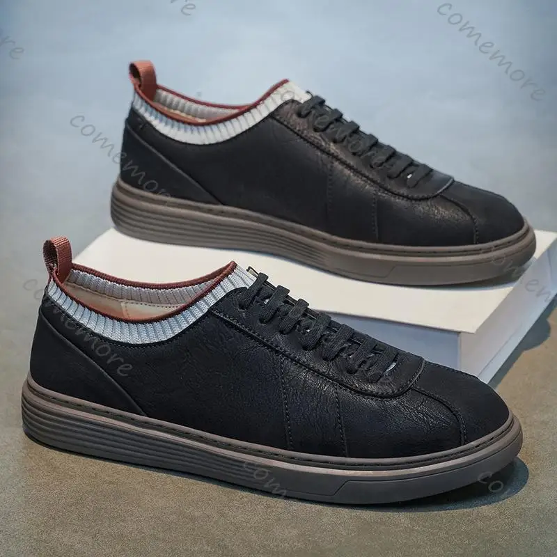 No Slip Men's Slip On Sneakers Plus Size Running Sports Leisure Solid Color Flats Causal Designer Male Shoe Zapatillas De Hombre