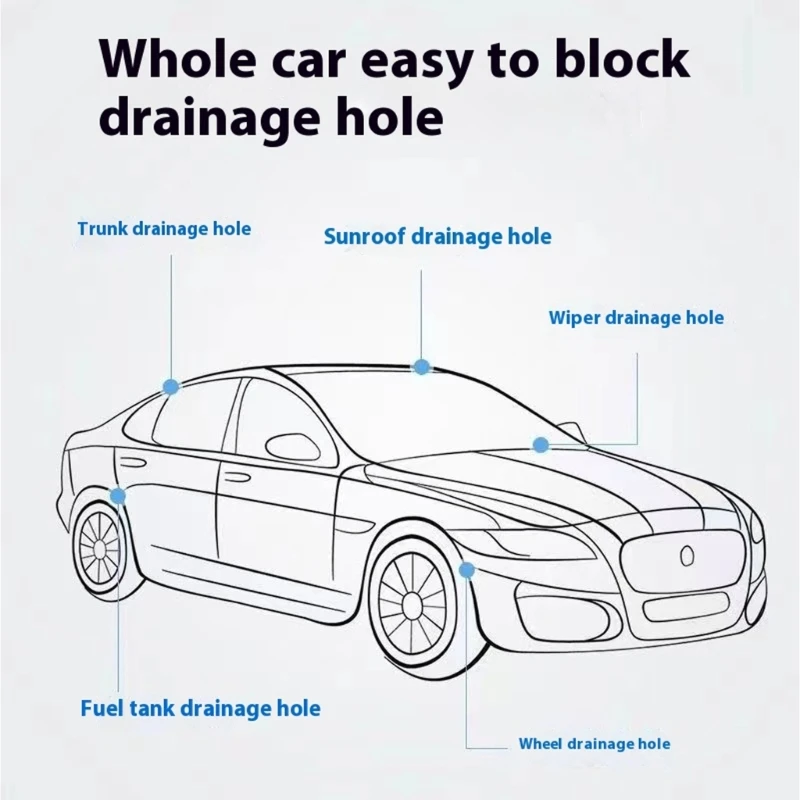 G8TE Flexible Car Drain Cleaner Tool Not Clog Vehicle Drain Unclogger Round Probes Designs Tool for Sunroof Trunk Fuels