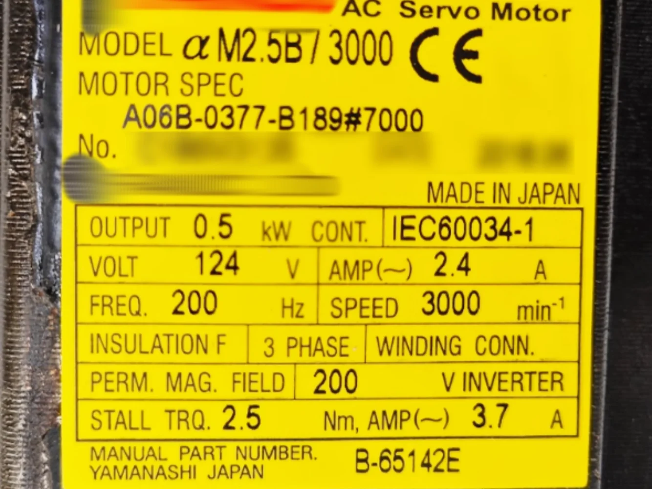 

A06B-0377-B189#7000 for module