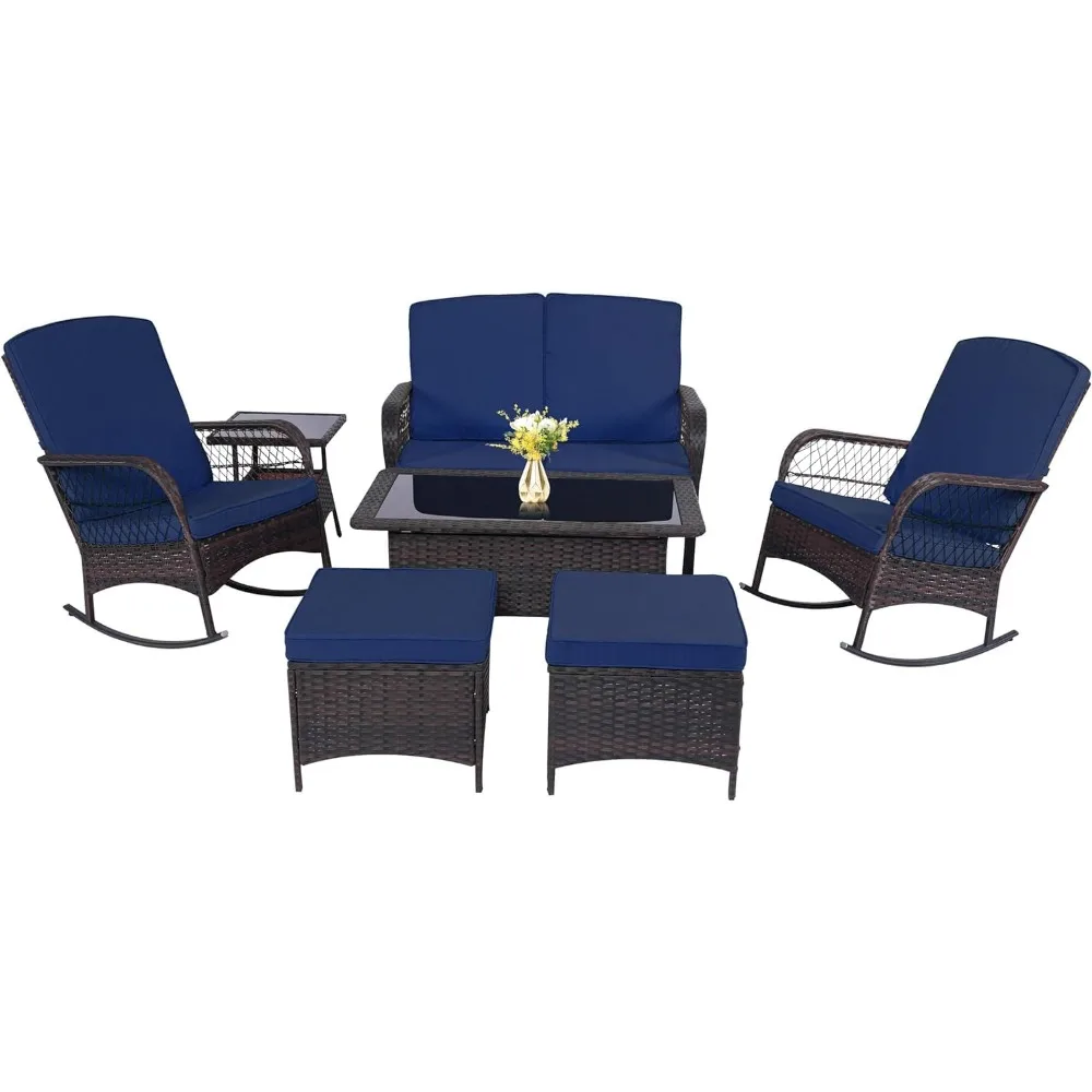 

"Outdoor Patio Set - Rattan Wicker Conversation Sofa with Loveseat for Garden/Yard"