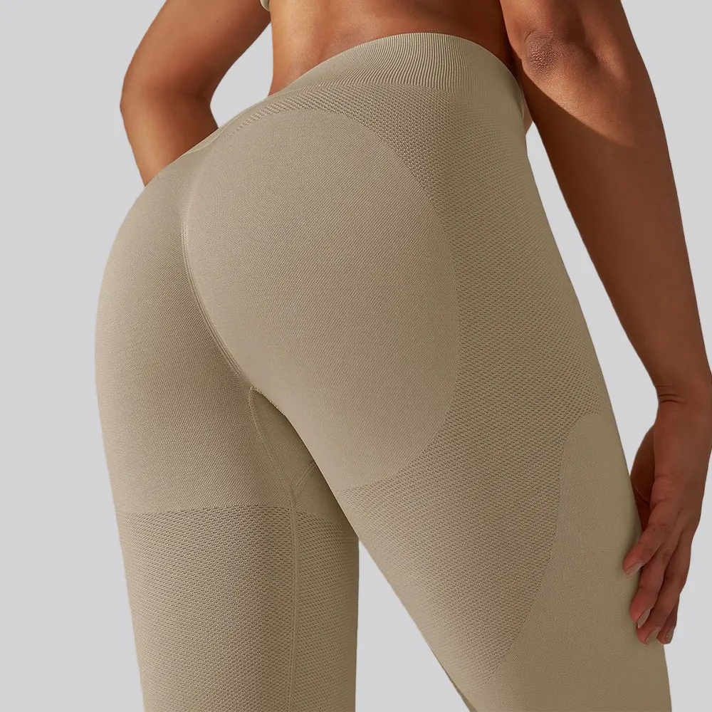 Seamless Yoga Pants Women's High Waist Elastic Butt Lift Sports Pants Women Gym Fitness Sports Flared Leggings Workout Trousers