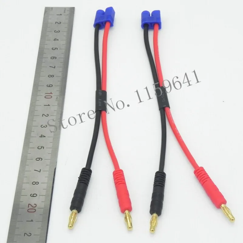 50 Sets / Lot EC3 Connector To 4.0 Golden Banana Plug with Cable for Rc Battery