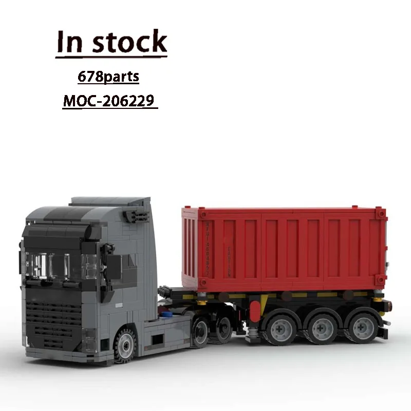 

MOC-206229 Грузовик FH16 6x4 Контейнер Полуприцеп Строительные блоки Модель 6778 ЗапчастиMOC Креативные игрушки для мальчиков и детей на день рождения Подарки
