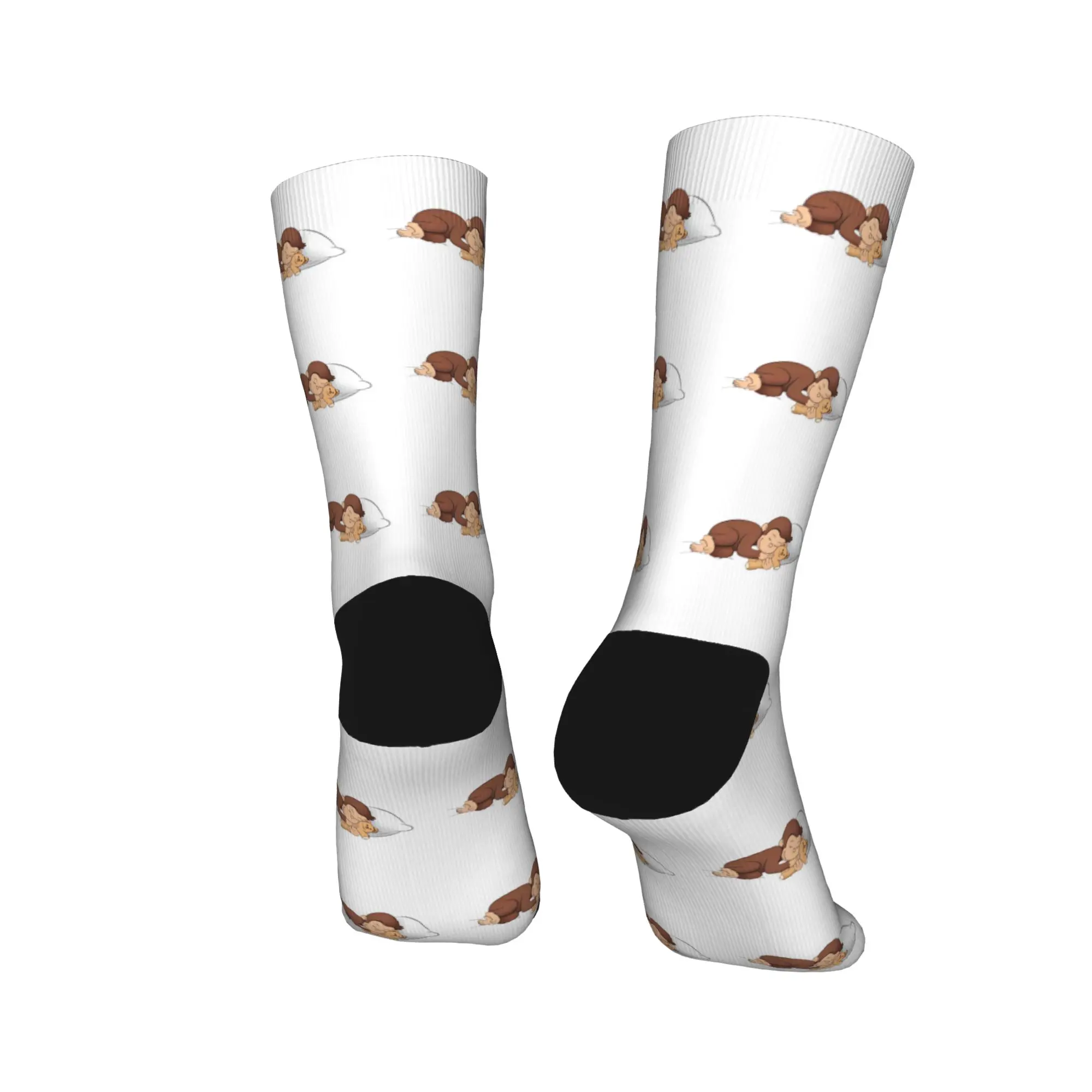 Men Socks Cartoon Monkey C-Curiouss Georges  Stockings Anti Skid Quality Socks Winter Leisure Graphic Climbing Socks view 4