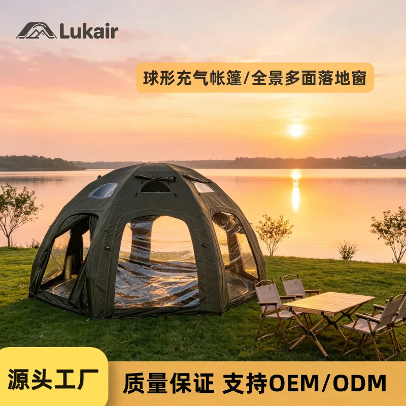Inflatable Bubble Dome Tent, Clear View Oxford Camping Tent Attachment for SUV Tailgate & Resort